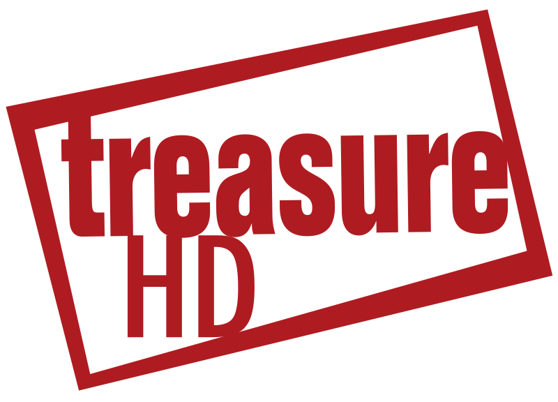 Red Tilted Treasure HD Stamp Logo