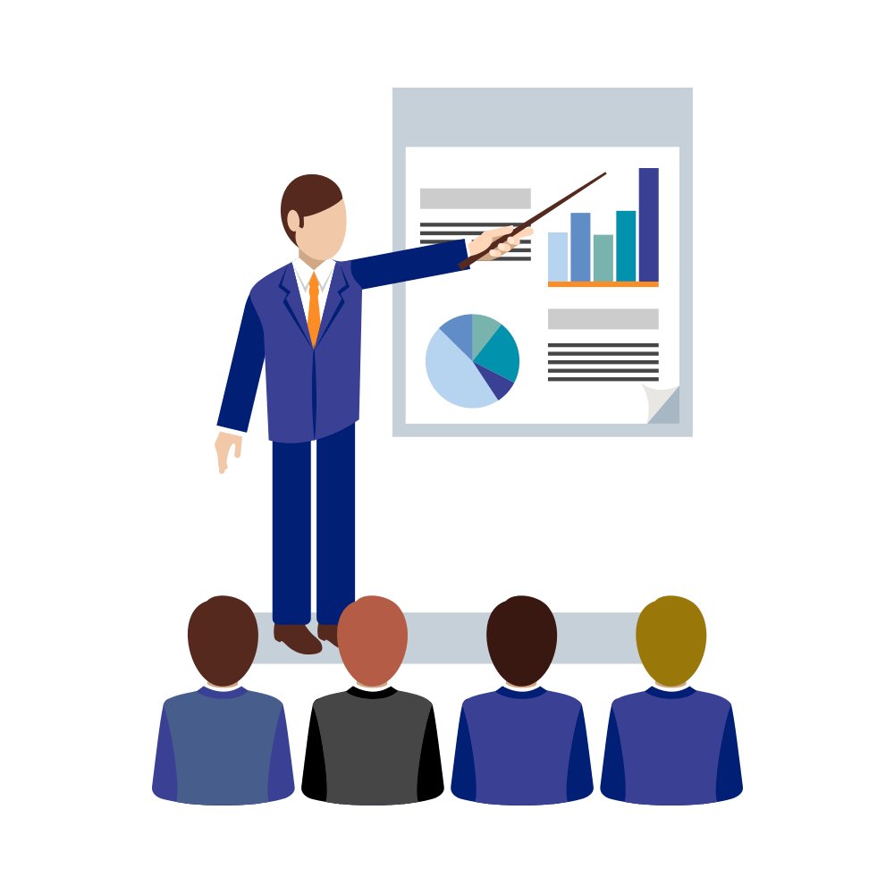 business company consultant management consulting marketing labeling vector
