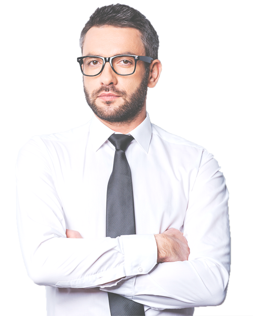 Businessman Arms Crossed in White Shirt