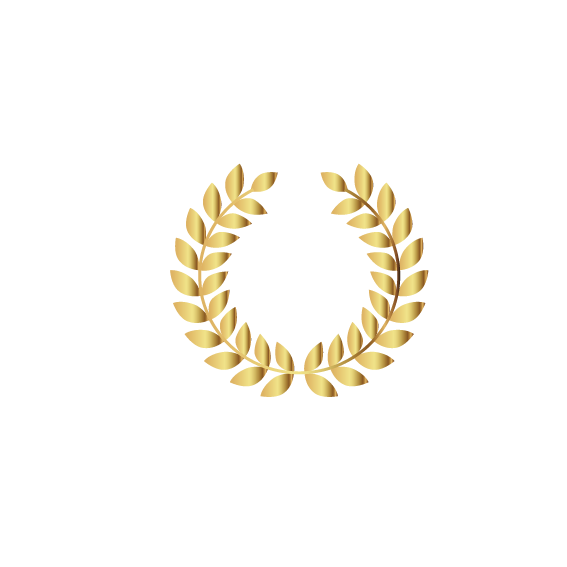 Gold Metallic Laurel Wreath with Open Top