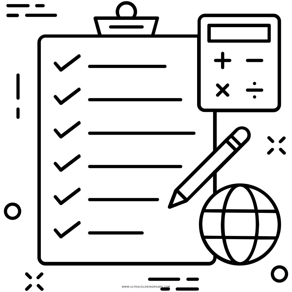 Clipboard Checklist Icon in Line-Art Style