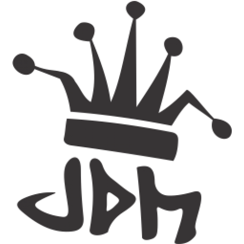 Dark Grey Crown with Brush-Style Kanji