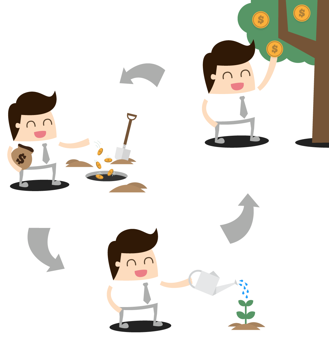 Cartoon Money Business Investment Service Marketing Collaboration Profit Management transparent bac