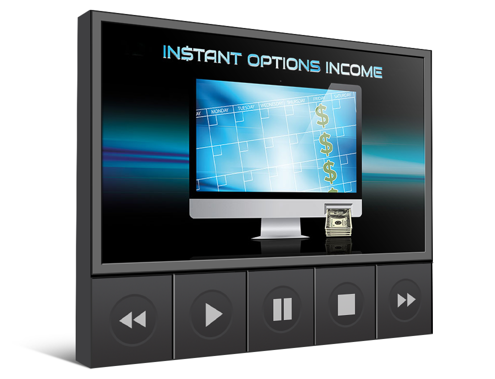 Glowing Monitor Video Player with Dollar Signs