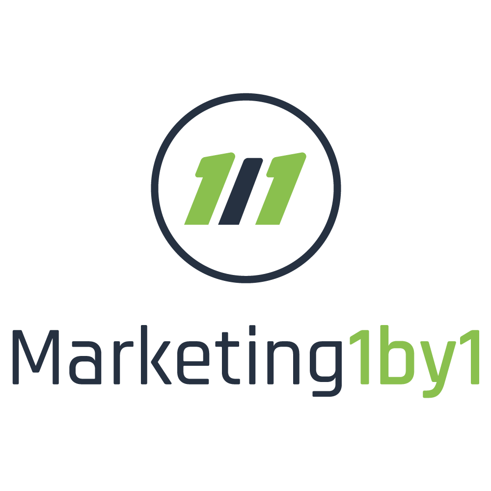 Marketing1by1 Logo in Navy Circle
