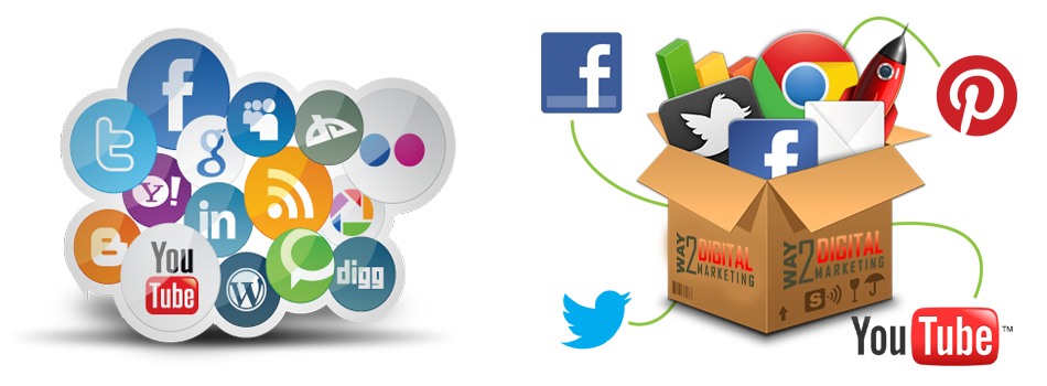 Clustered Social Media Icons Set