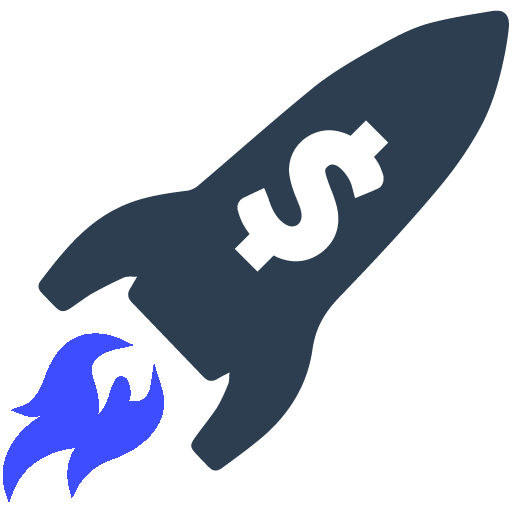 Dark Slate Rocket with Dollar Sign
