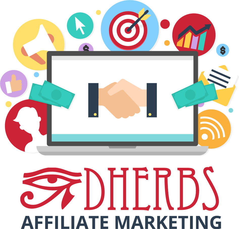 Laptop Handshake Affiliate Marketing Illustration