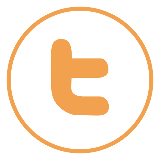 Orange Outlined Circle with Bold Letter T