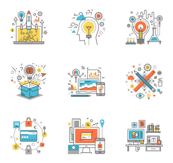 computer icons concept clip art multimedia and digital marketing training design