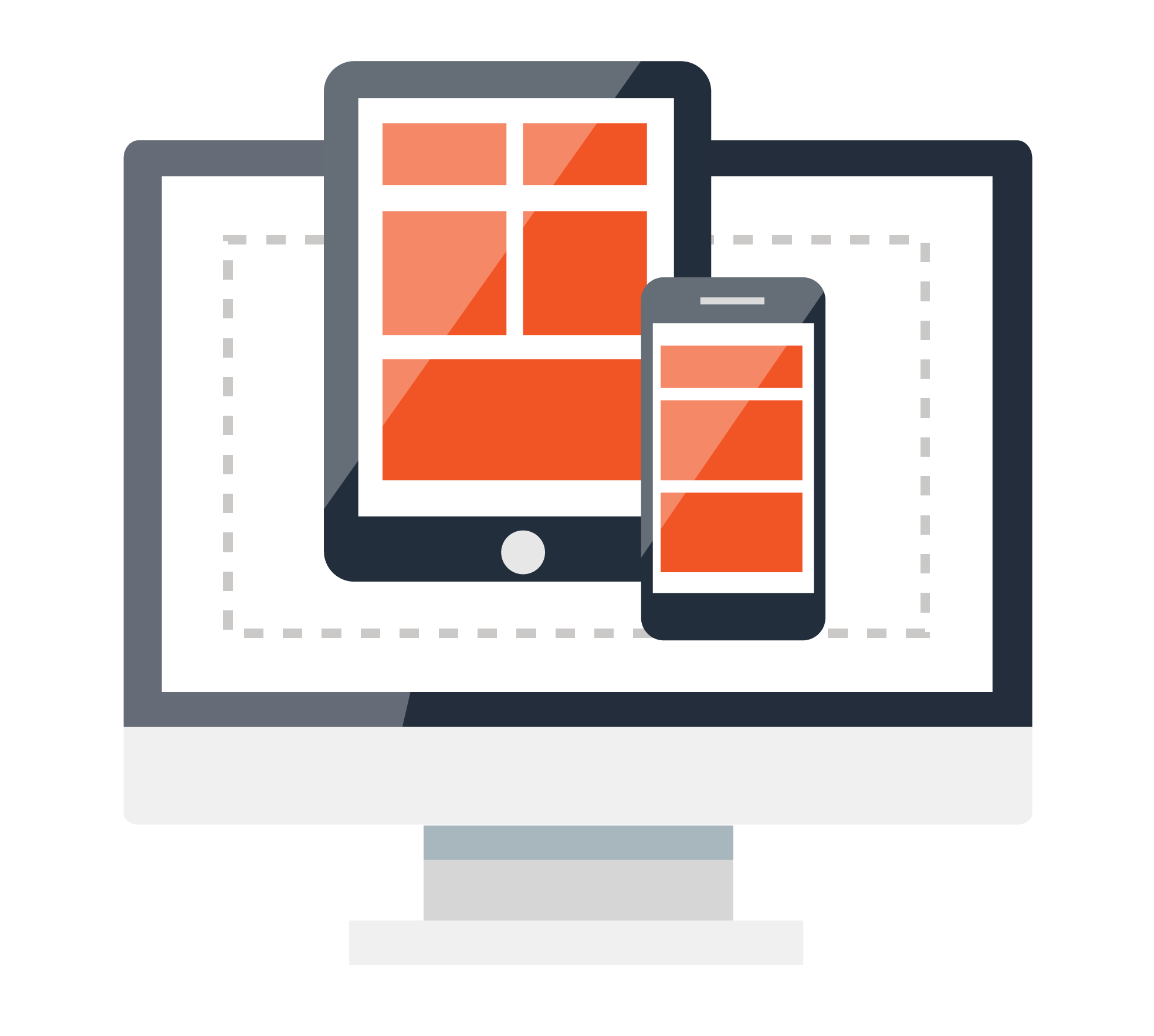 digital marketing blog thumbnail website promotion public relations vector flat computer technology and mobile phones