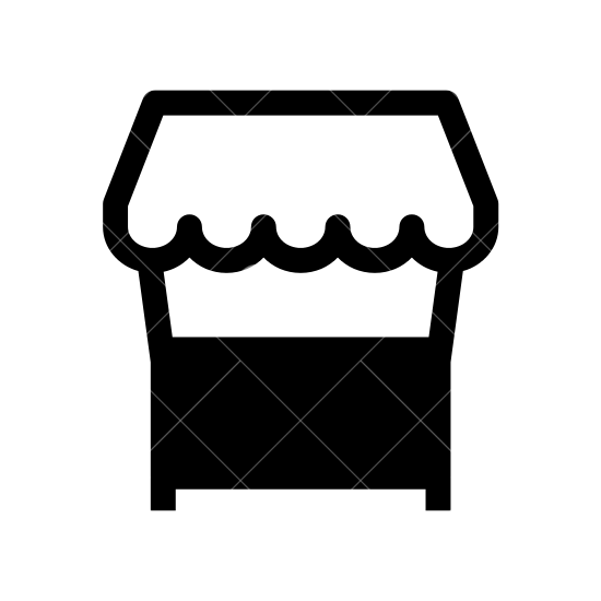 Black Market Stall Icon with Scalloped Awning