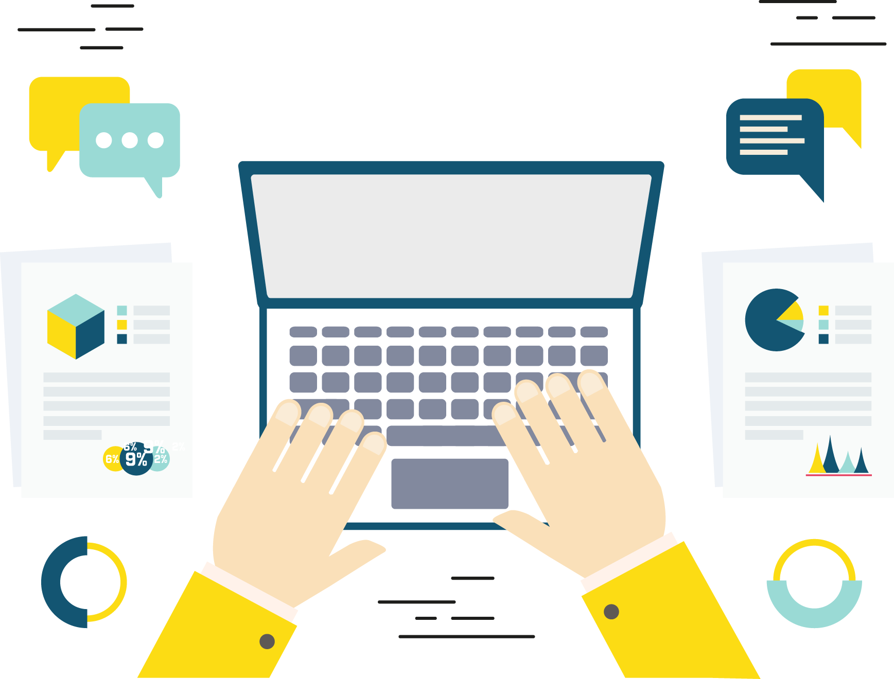 digital marketing business search engine optimization marketing strategy vector notebook