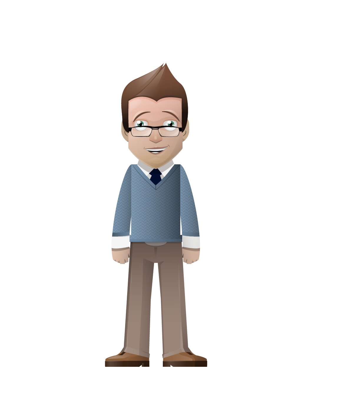digital marketing business service illustration cartoon business man