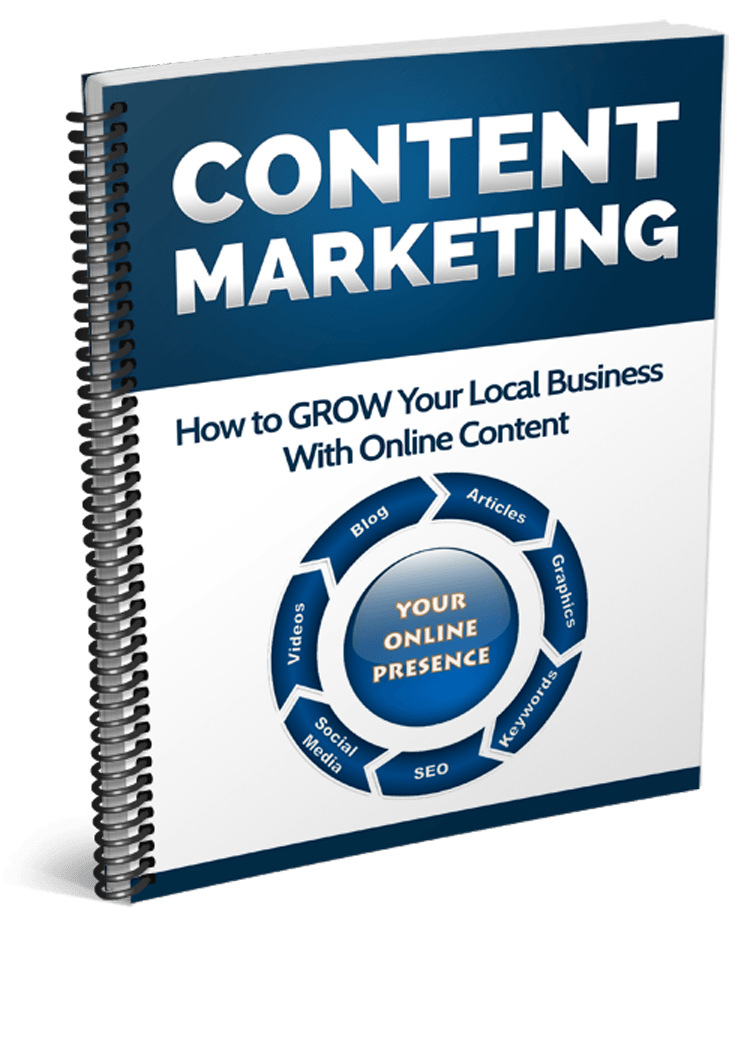 Blue Spiral-Bound Content Marketing Ebook Cover