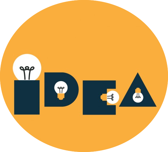 Navy IDEA Letters with Light Bulbs