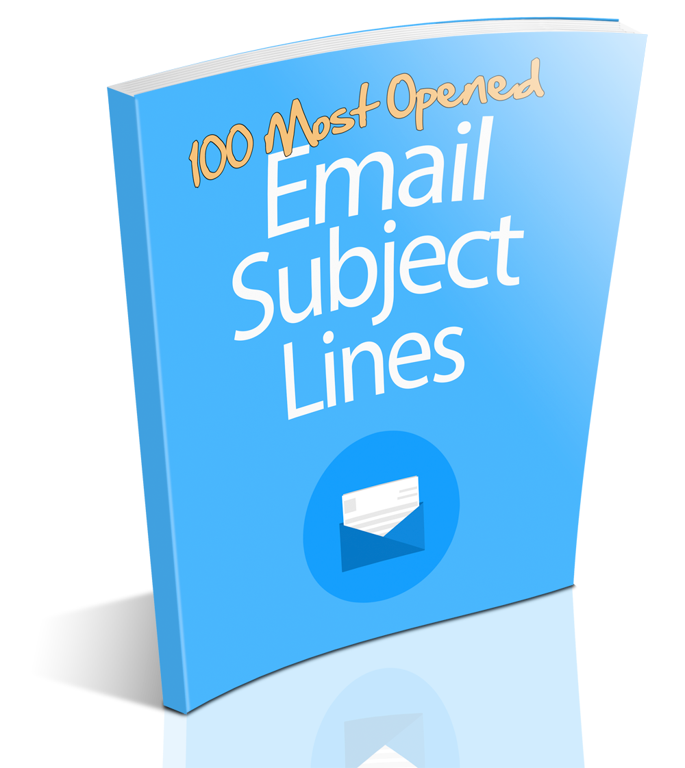 Blue 3D Email Subject Lines Ebook Cover