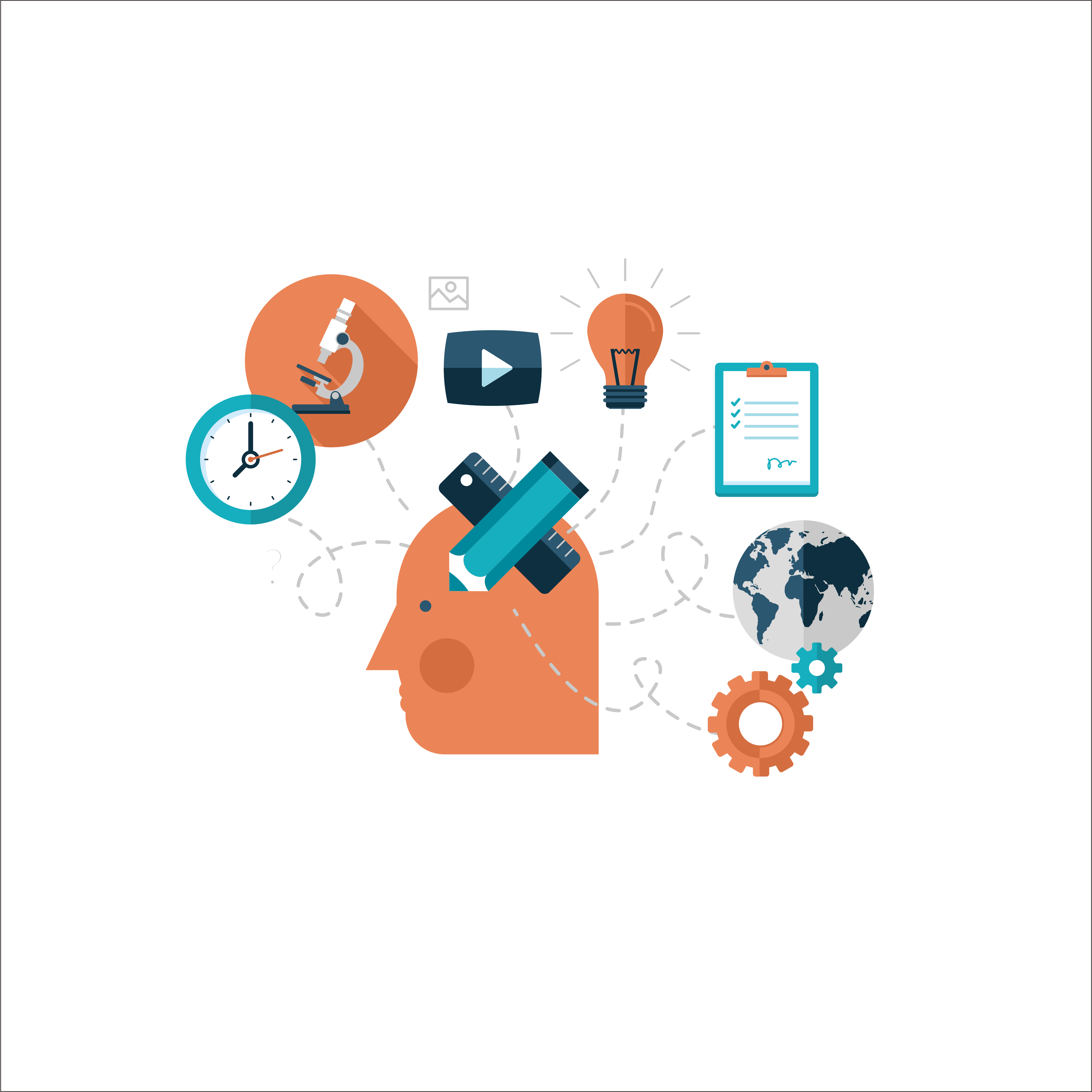 digital marketing content marketing search engine optimization social media marketing flat brain information