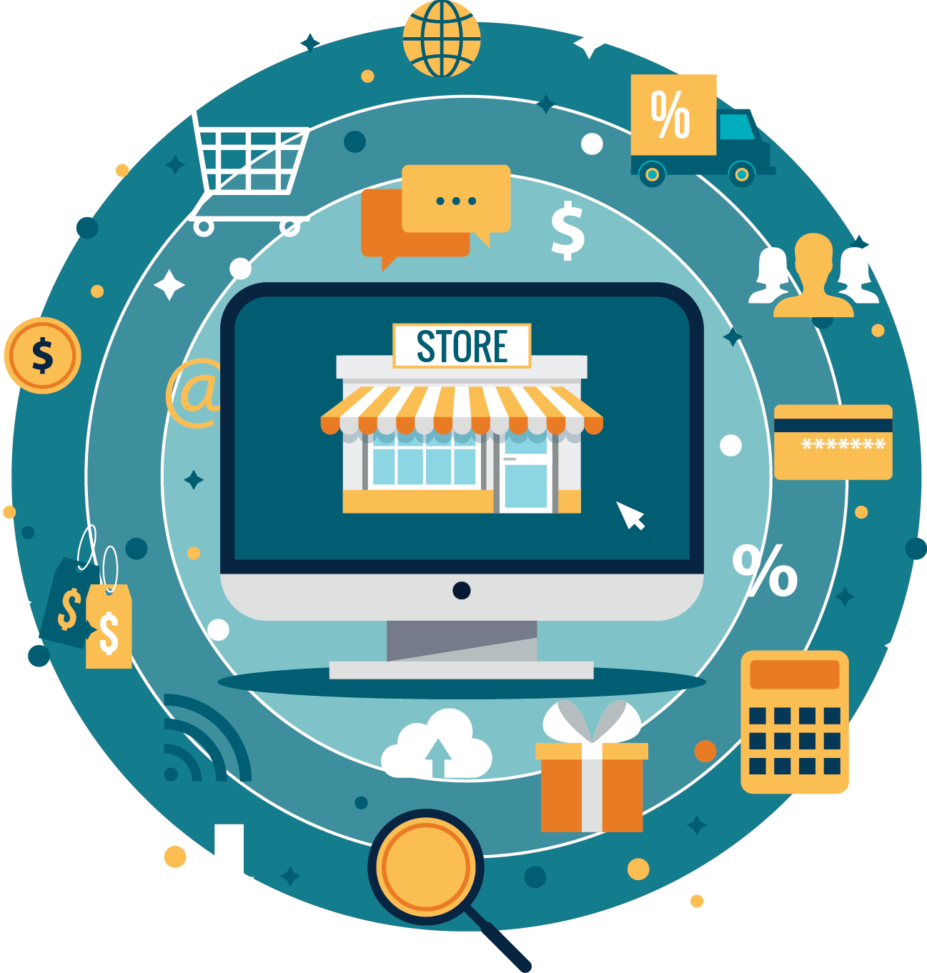 Digital Marketing Ecommerce Business Customer Sales Consumer Online Shopping Technology transparent bac