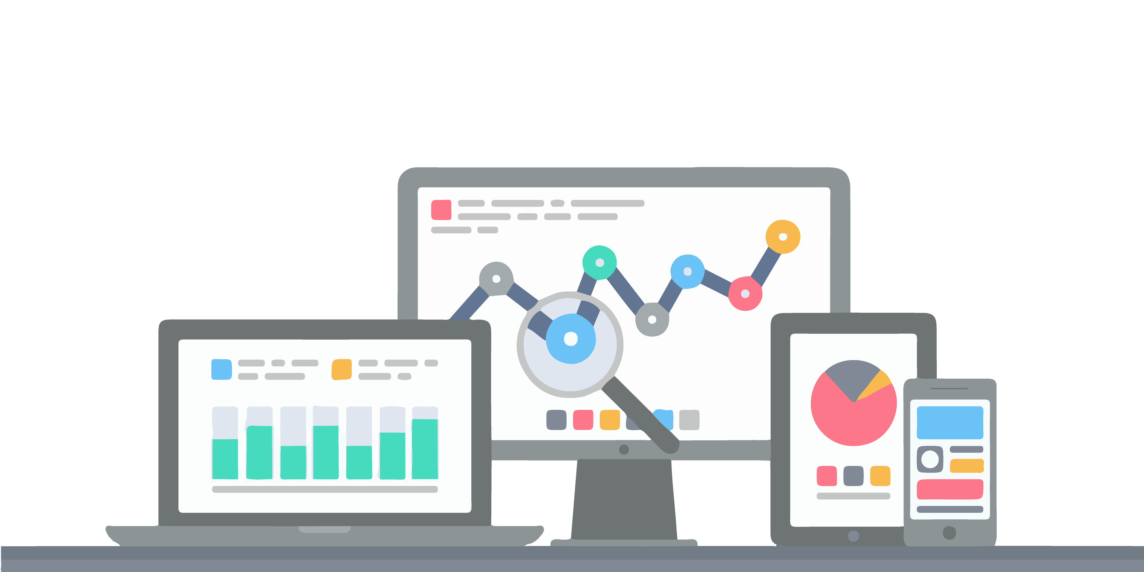 Flat Analytics Devices with Magnifier and Graph