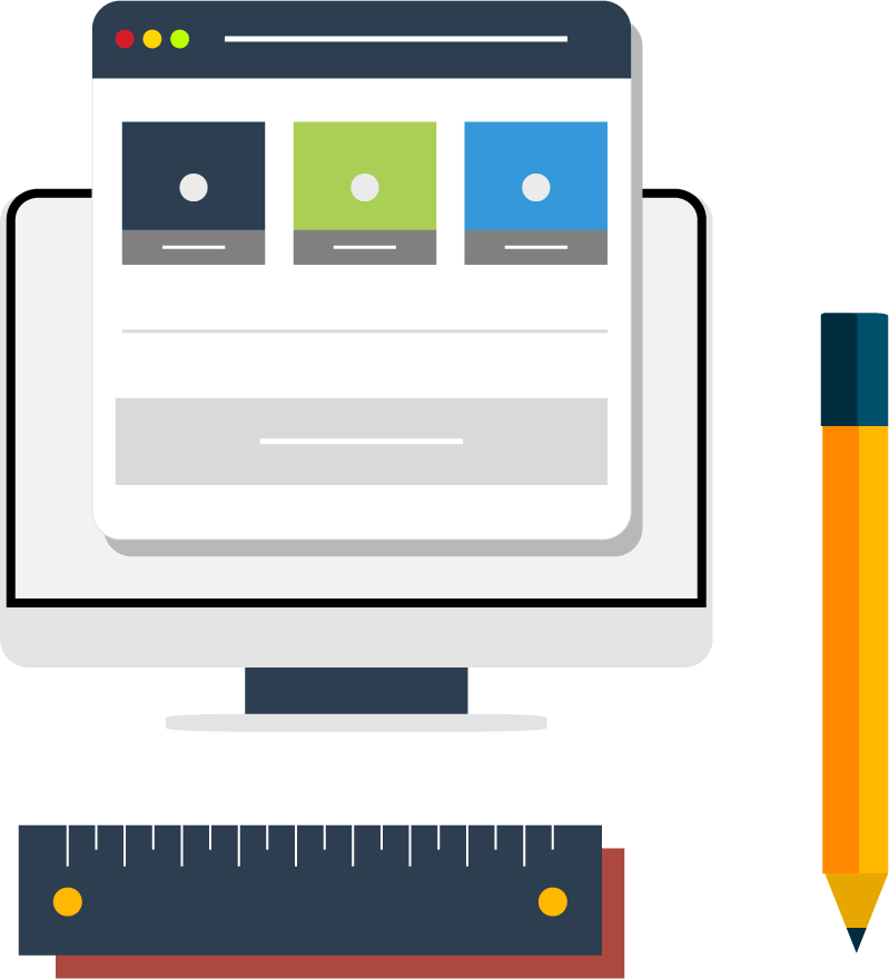 digital marketing web design business search engine optimization flat computer stationery