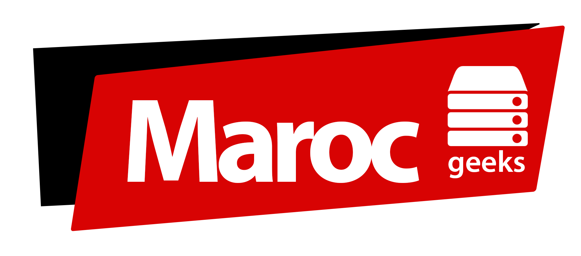 Maroc Geeks Logo with Red Banner