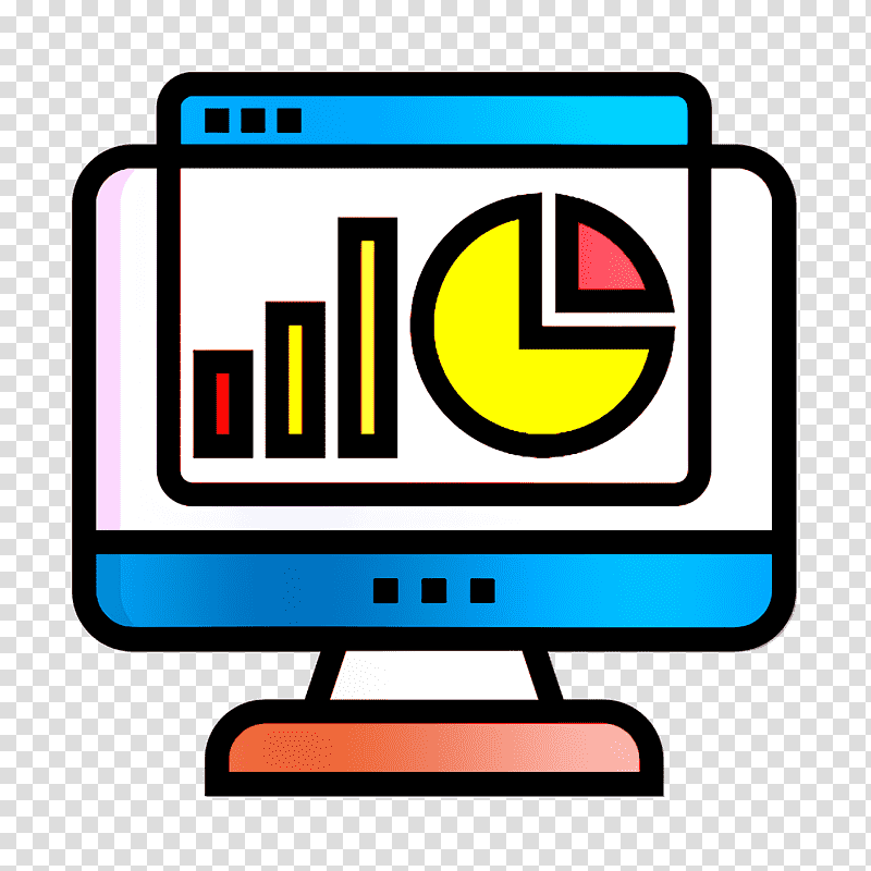 ecommerce icon statistics icon result icon marketing digital display advertising computer monitor distribution