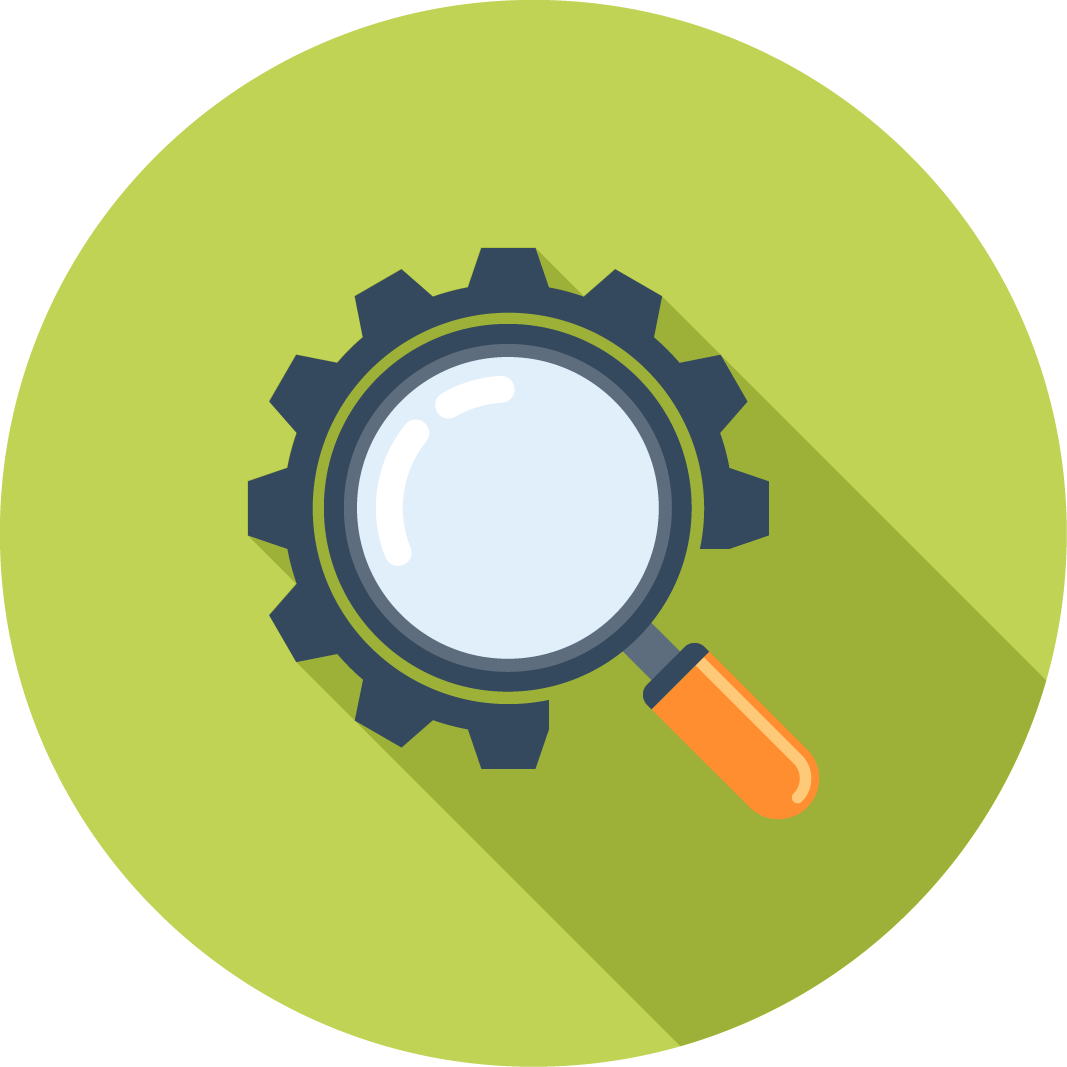 digital marketing web development search engine optimization social media marketing magnifying glass