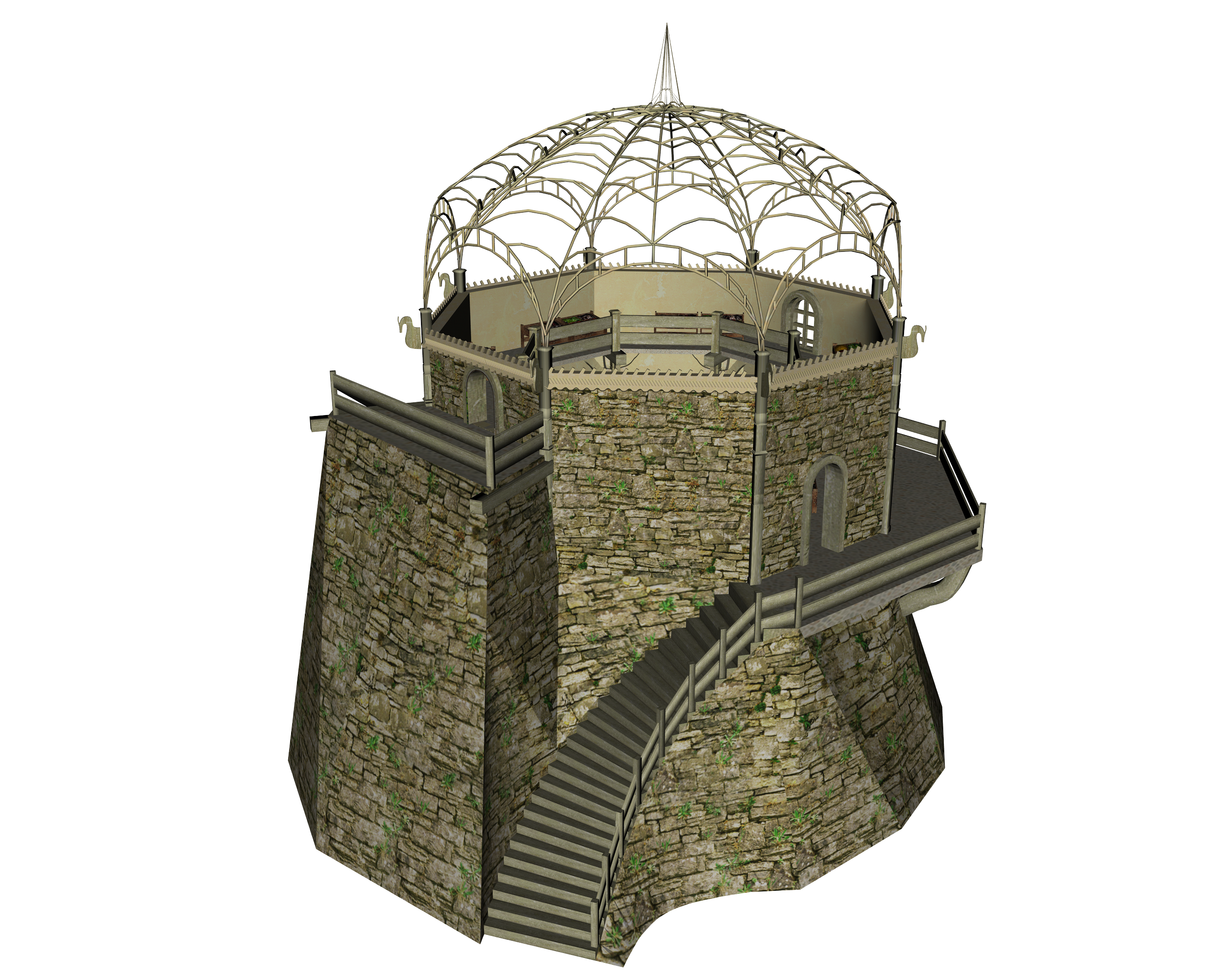 Elven Village Market brown building illustration transparent bac