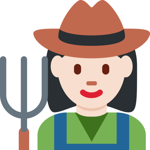 Woman Farmer Emoji with Pitchfork