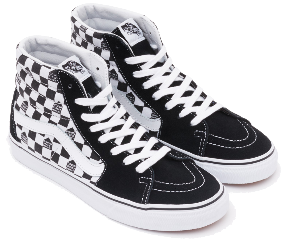 Dover Street Market Vans Sports shoes High top checkered vans transparent bac