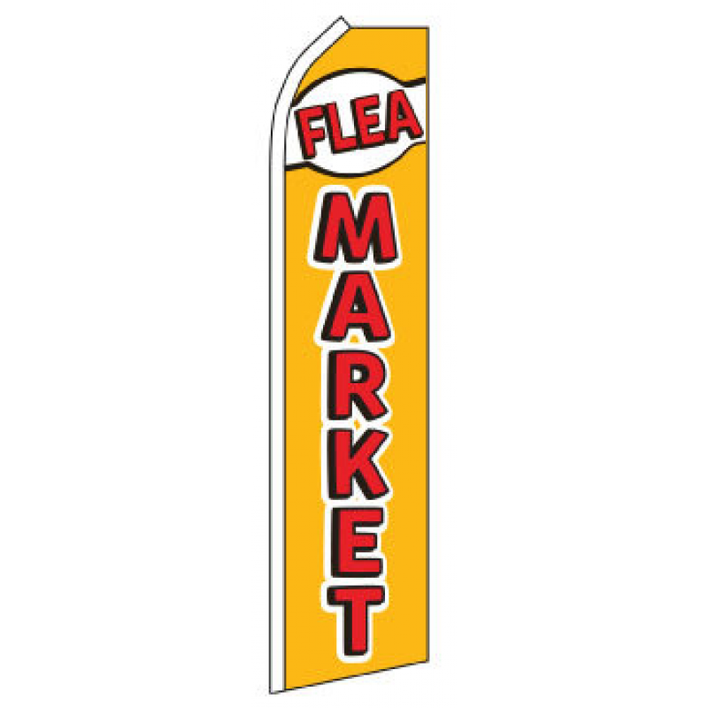flag banner flea market shopping clothing green promotional advertising