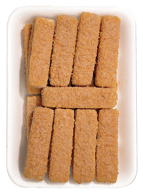 Golden Breaded Fish Fingers in Tray