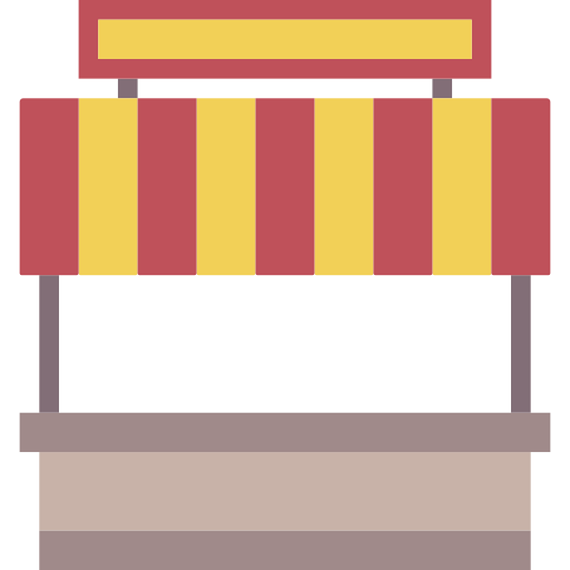 Hamburger Market Stall Food Booth Fast Food Yellow Text Line Rectangle transparent bac
