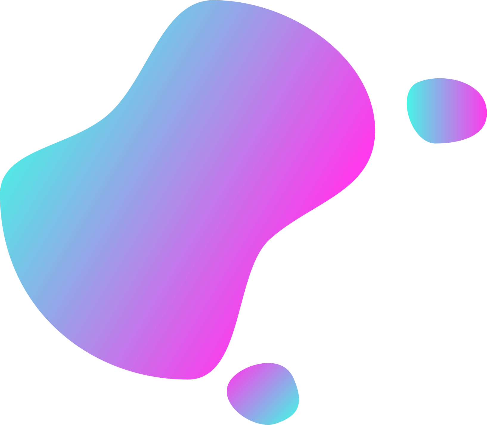 Flowing Cyan Magenta Gradient Blob