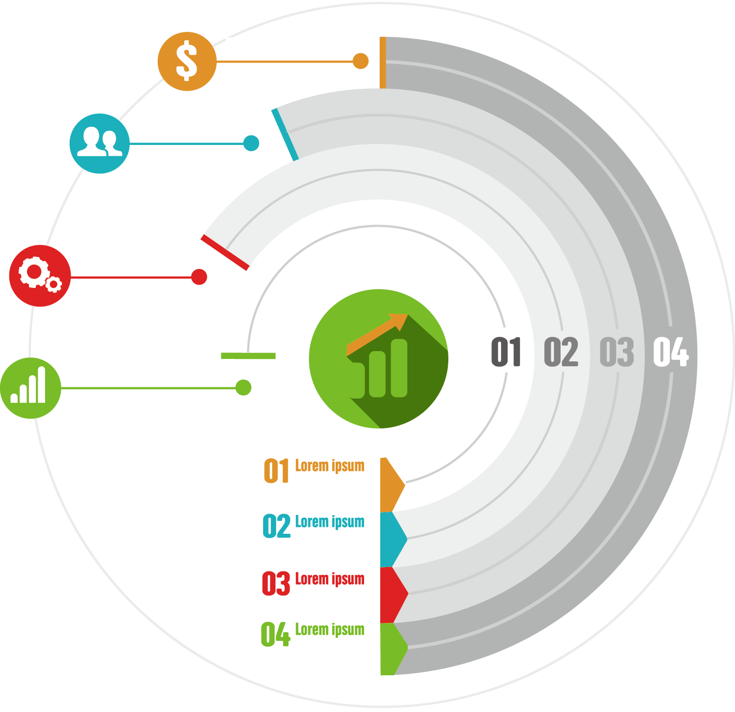 infographic icon vector circle marketing material