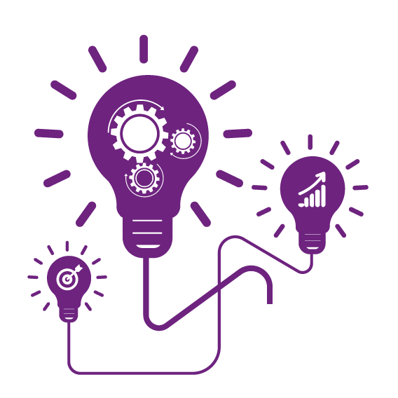 information marketing organization customer business purple simple bulb decorative pattern