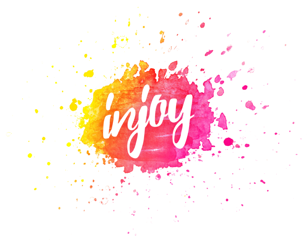 White Brush Script Injoy Watercolor Splash