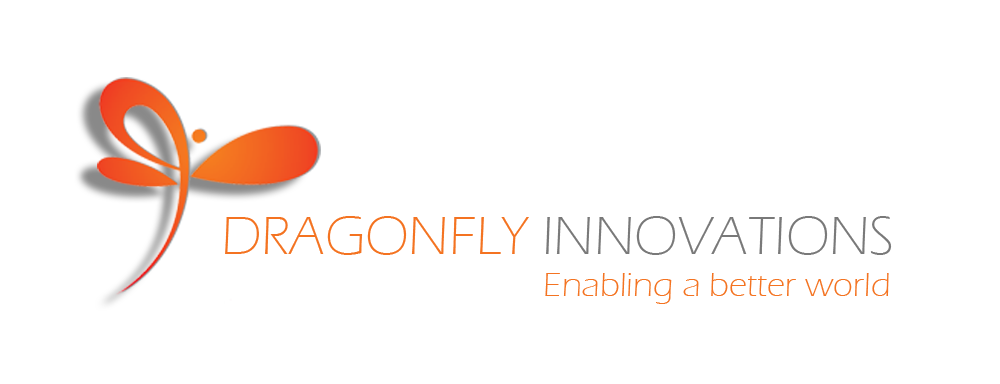 Orange Dragonfly Logo with Wordmark