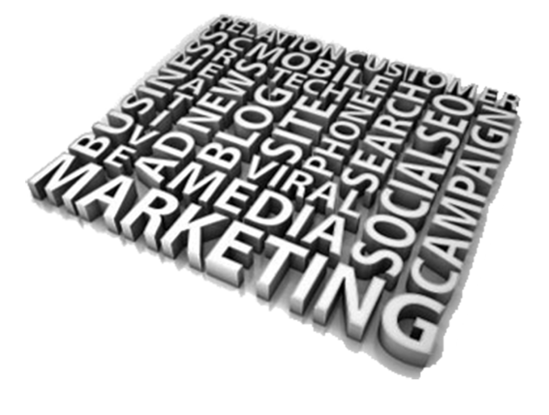 Grey 3D Marketing Word Cloud Grid