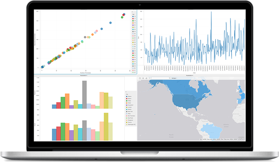 Laptop Showing Data Dashboard with Charts