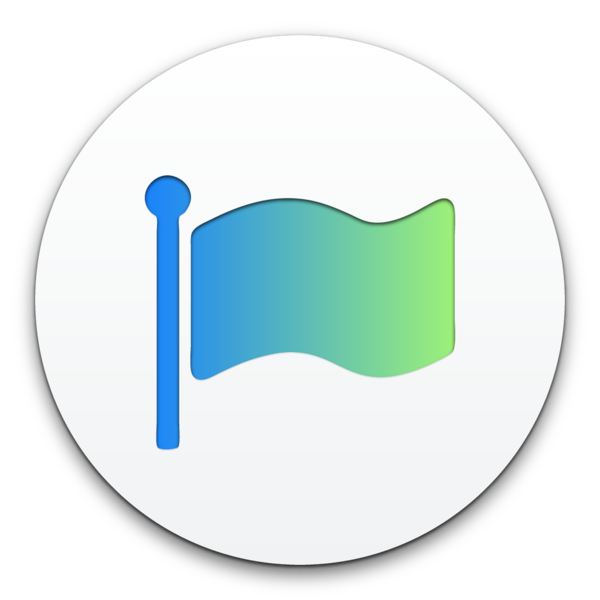 Blue-to-Green Gradient Flag Icon