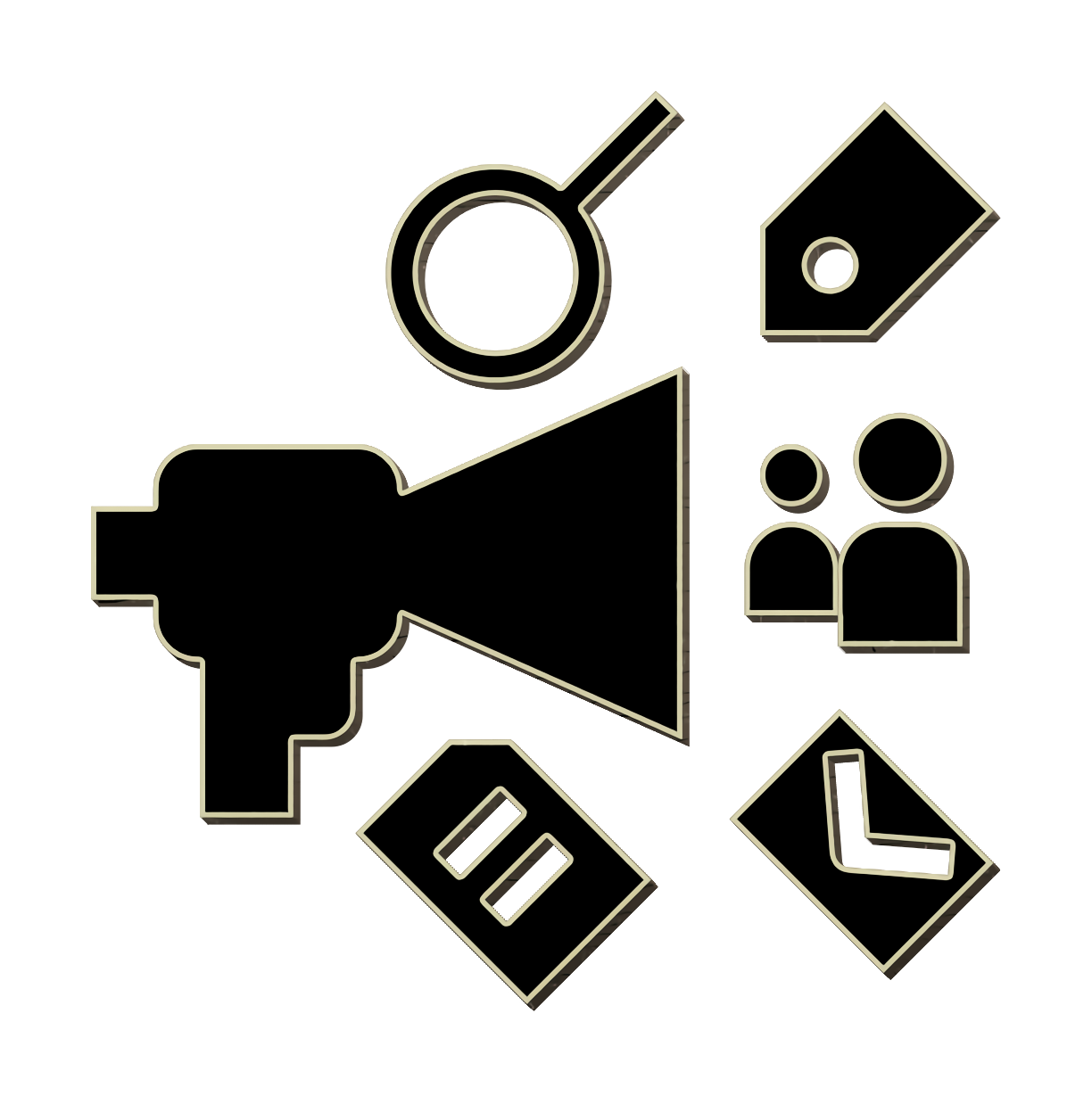 Marketing icon Seo icon Campaign icon Logo Symbol transparent bac