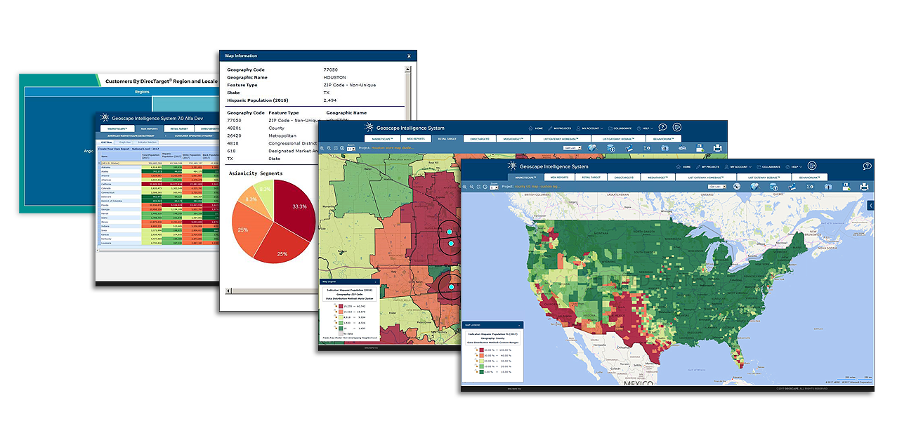 Overlapping Marketing Dashboard with US Maps
