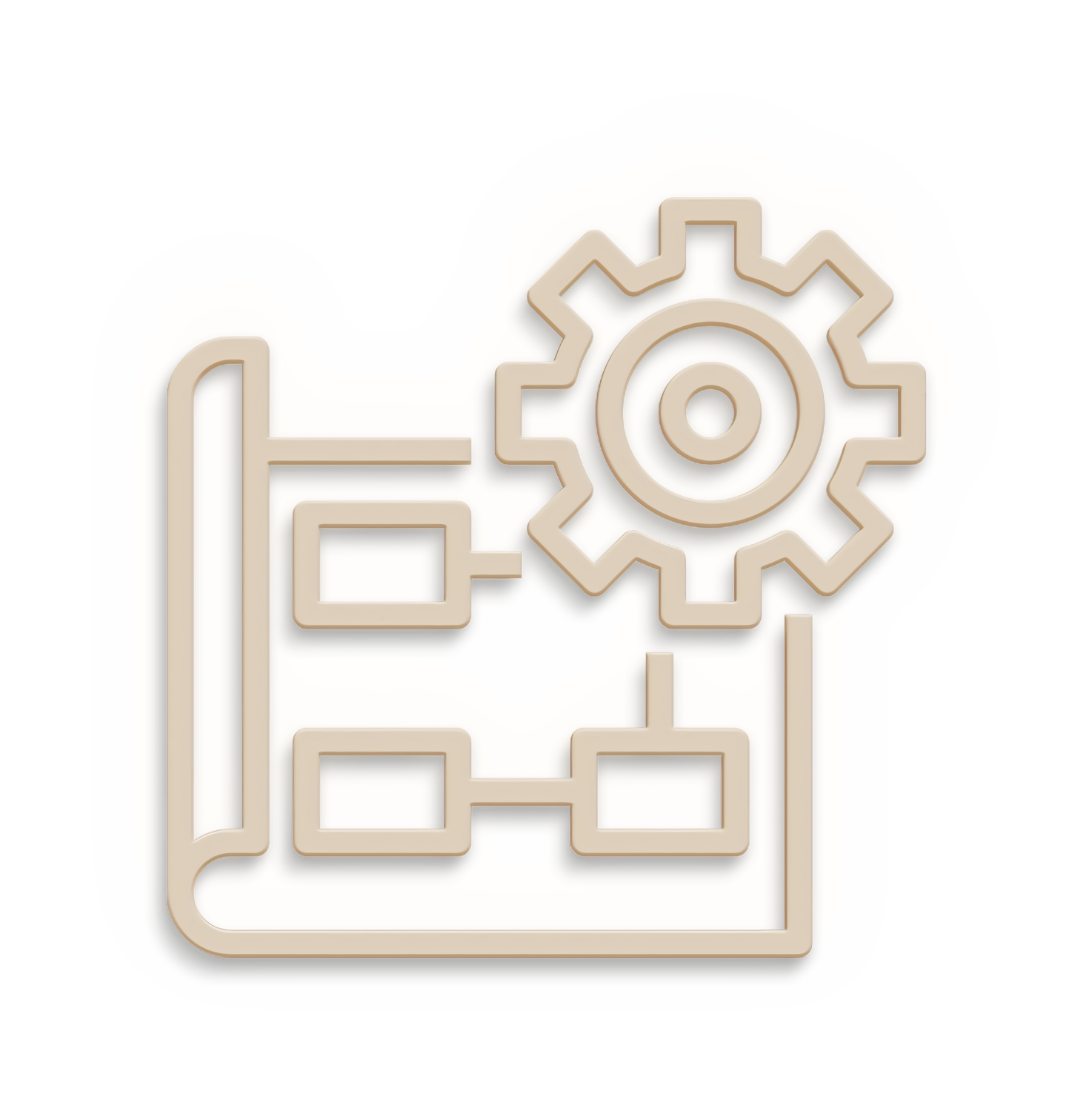 Marketing Management icon Implement icon Logo Beige Sticker Metal transparent bac