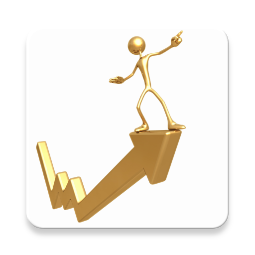 Golden Stick Figure Atop Rising Arrow