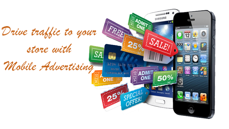 Smartphones with Colorful Sale Tags and Coupons