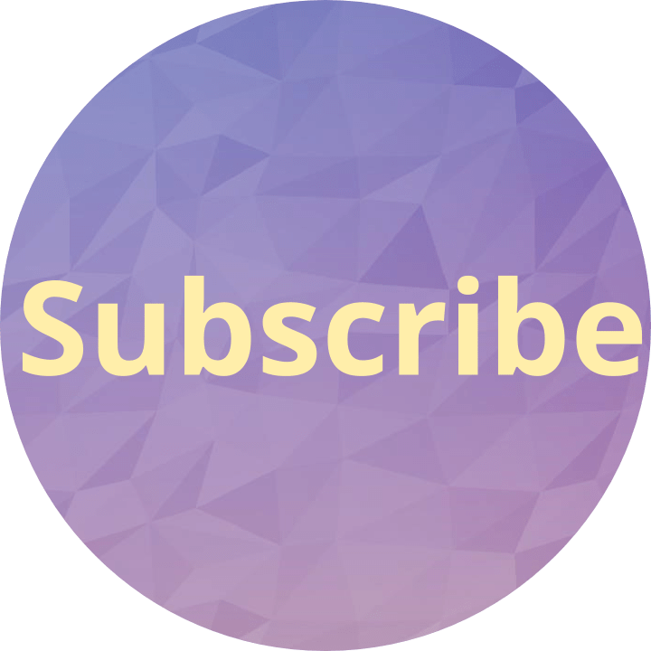 Round Purple Low-Poly Subscribe Badge