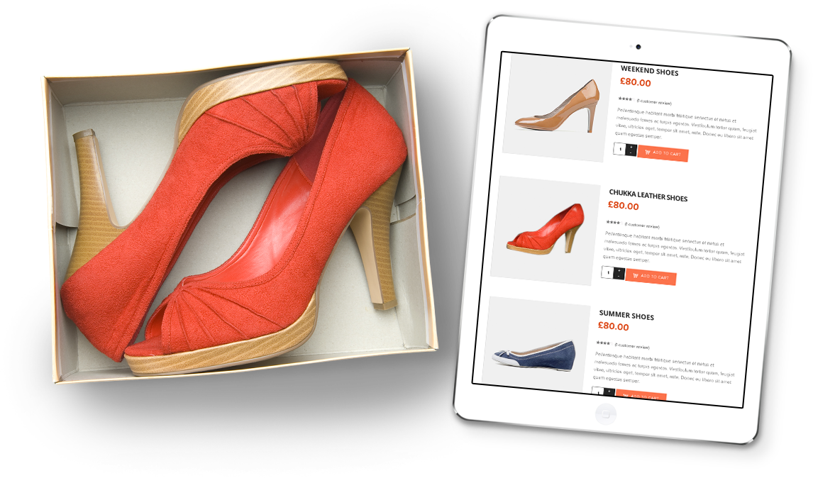 Red Peep-Toe Platform Heels with Shoebox