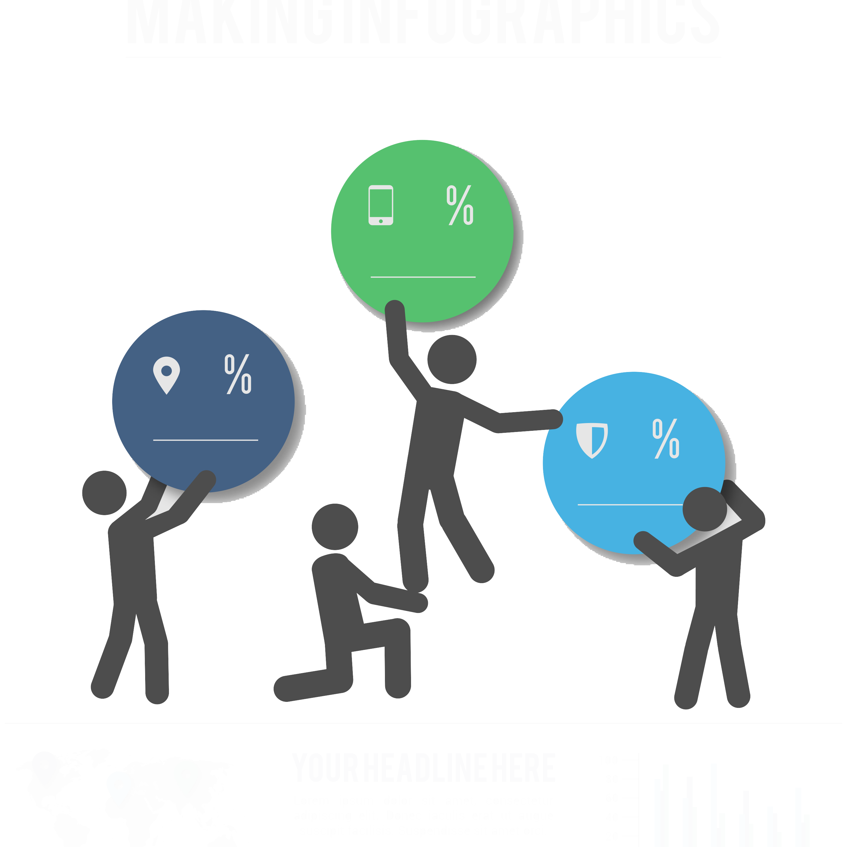 physical education business marketing information map vector material